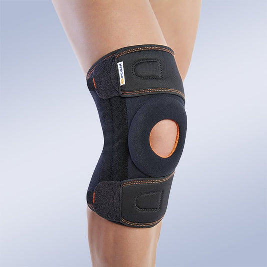 WRAP AROUND KNEE SUPPORT WITH MEDIOLATERAL STRAPS