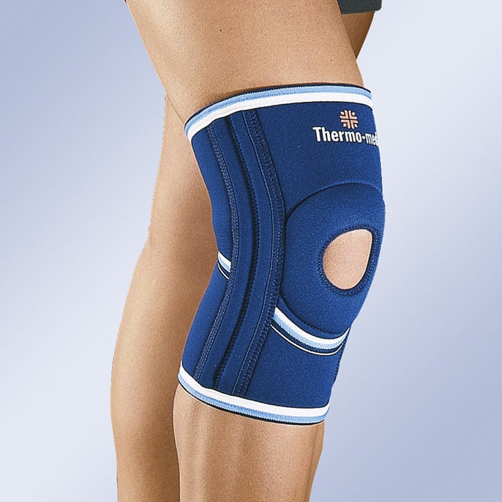 NEOPRENE KNEE SUPPORT WITH FLEXIBLE LATERAL STABILISERS