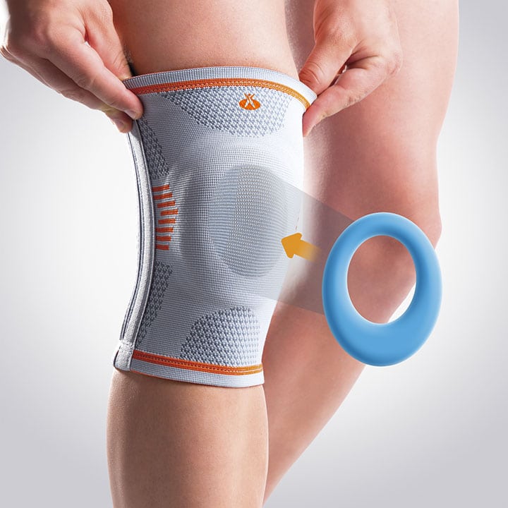 ELASTIC KNEE SUPPORT WITH LATERAL STABILISERS