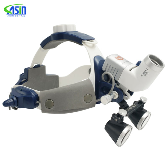 New 5W LED Surgical Head Light 2.5X , 3.5X loupes dental Lamp All-in-Ones Headlight extra battery Dental surgery light