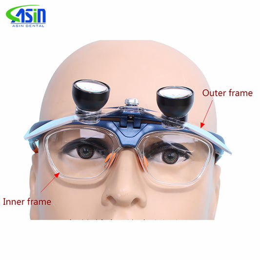 Hot selling 3.5X/2.5X FD-504G TTL frame headlight loupes magnifier Binocular Loupe for oral surgery with whosale price Dentistry