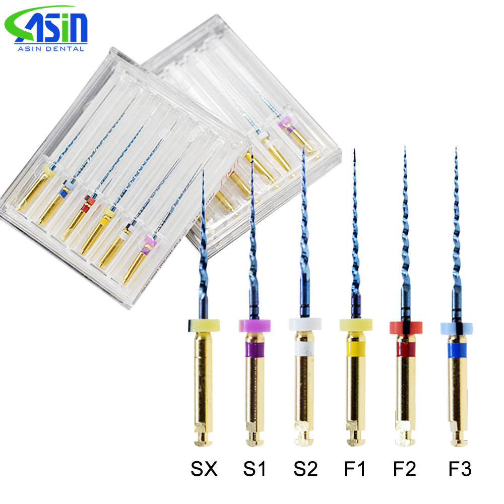 Endodontic treatment root canal files 25mm SX-F3 Assorted 6Pcs /Box Dental file consumable material