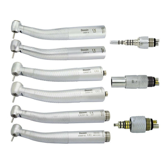 Dental Fiber Optic LED coxo Handpiece High Speed Turbine for 6 Pin Roto Coupler