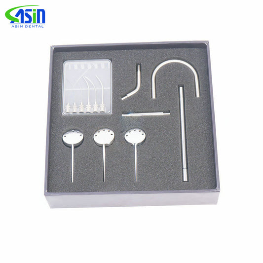 Dental Suction Mirror System Kit Anti Fog Clear Vision Rhodium Plate Mirror Stainless Steelc