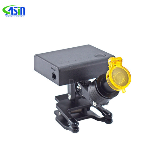 5 W Wireless LED Headlight Dental Loupe with Glasses Clip Yellow Filter Brightness Adjustable Dentistry Lab Medical Loupe