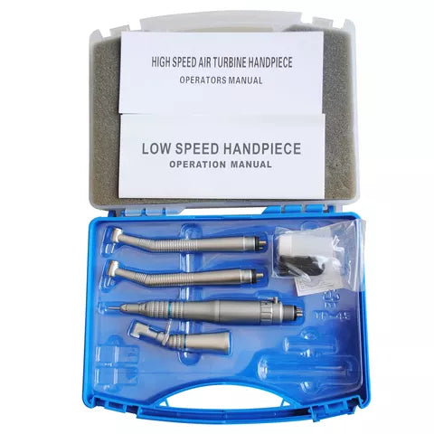 Handpiece Kit High And Low Speed Handpiece Straight And Contra Angle Handpiece 4 Holes/2 Holes