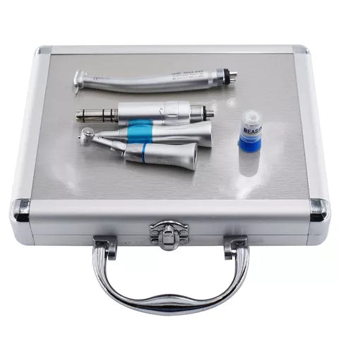 Dental Handpiece Kit With High Speed Hnadpiece And External Water Spray Low Speed Set
