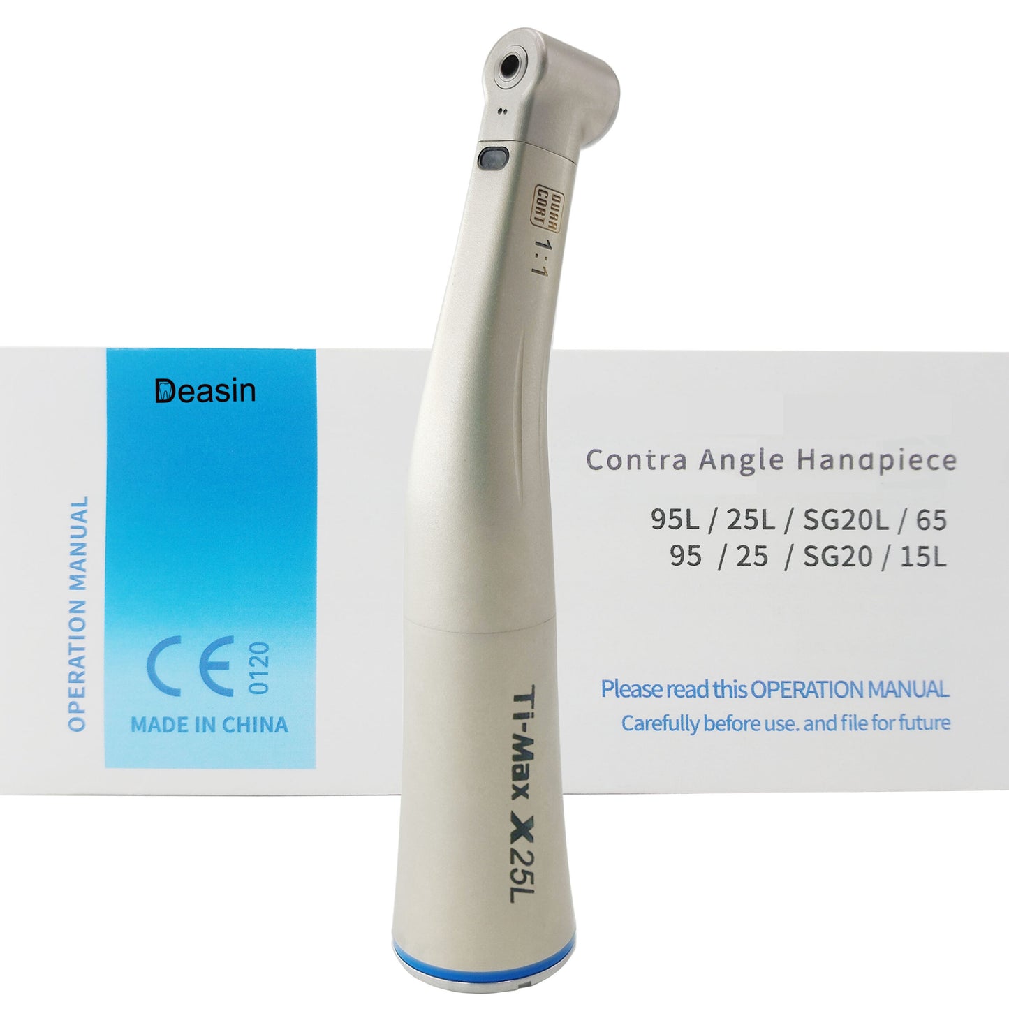 X25L dental handpiece 1:1 direct drive low speed for ca bur contra angle with high quality ceramic bearings