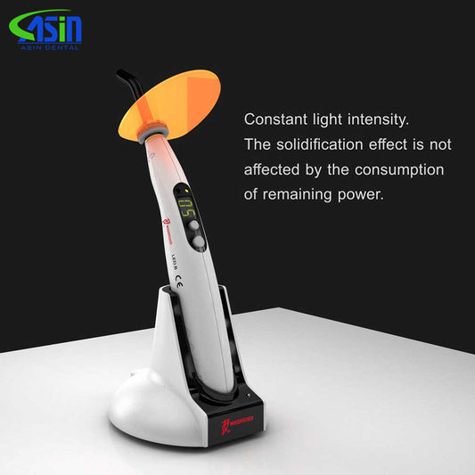 Dental Wireless LED.B Curing Light Lamp 1200-1400mw/cm2 110V-240V Adjustable Working Time Wireless Woodpecker Style