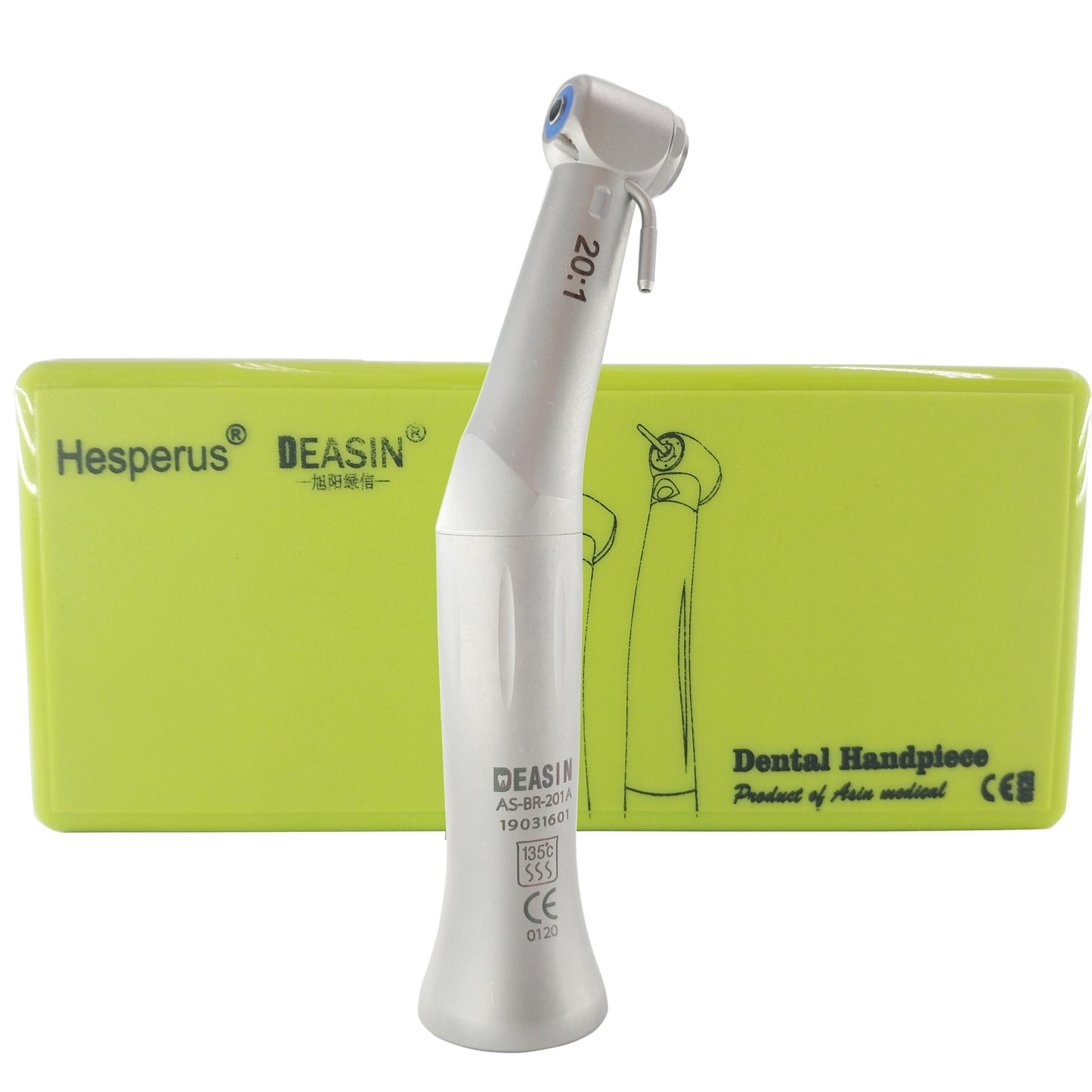 Dental implant handpiece 20:1 low speed contra angle green ring reduction without fiber optic E-type connect electric motor      2 - 9 Pieces     $52.00
