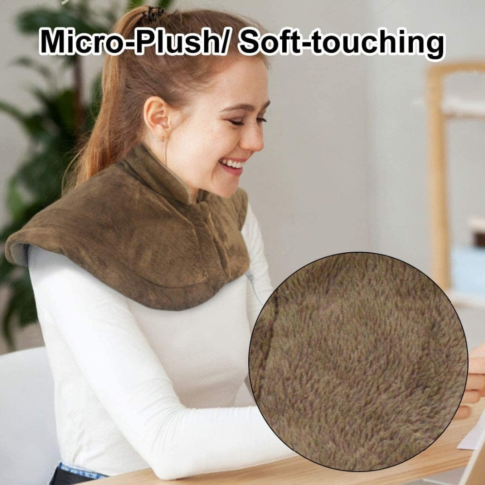 110V US Plug Soft Microwave Electric Heating Pads for Neck and Shoulders Period Cramps Pain Relief Winter Warmer Heat Therapy
