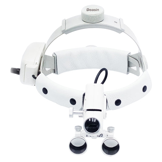 Head Wearing Dental Loupe with led 2.5x Adjustable Dentist Surgical Loupes with light Ultralight Binocular Magnifier Pupil