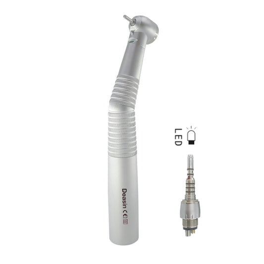 Dental Optical Fiber LED Turbine High Speed Handpiece 4 Water Spray compatible KV type quick coupling