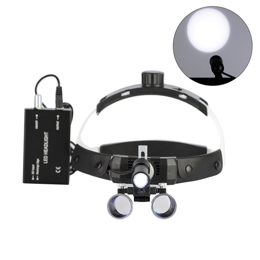 Head-Wearing Type Dental Surgical Magnifier Loupes With Head Light For Oral Therapy