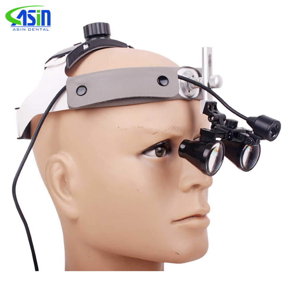 Dental 2.5X/3.5X Spotlight Llluminated Magnifier Binocular Dentistry Loupes Optical Magnifier With Optical Filter