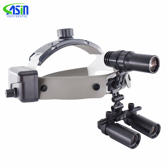 6X 5W ENT Wireless High Intensity Dental Loupes with Head Light Lamp headband surgical loupes Medical Headlight