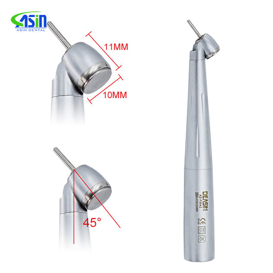 Dental 45 Degree Kv Type Mini Head Fiber Optic LED Coupling Air Turbine Dentistry High Speed Handpiece X450L