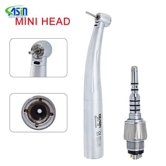 Dental Mini Head K5000L Handpiece With coupling High Speed Fiber Optic Lights LED Handpiece For Short Shank Burs Dentistry Tools