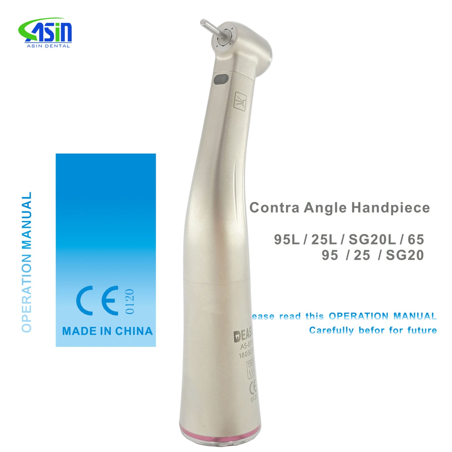 Dental handpiece 1:5 contra angle handpirce electric dental handpiece with fiber optic glass rod