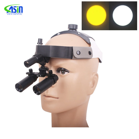 Dental High Quality DN600 5X / 6X Headband Binocular Medical Surgical Dental Loupes &amp; LED Light Wireless Headlight Integration