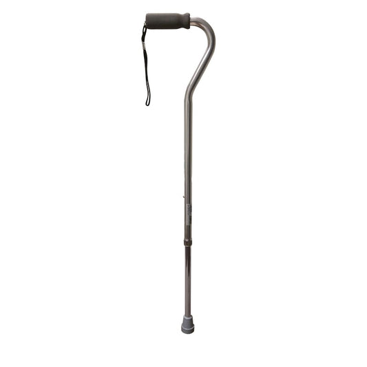 Offset Cane with Strap - Silver