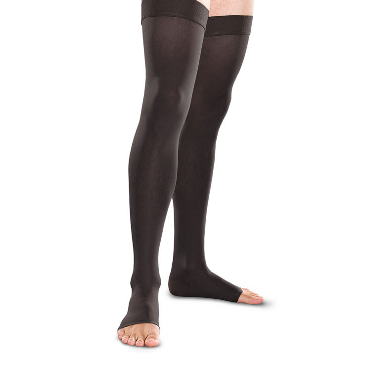 Open-Toe Thigh-High Stockings (band-top)