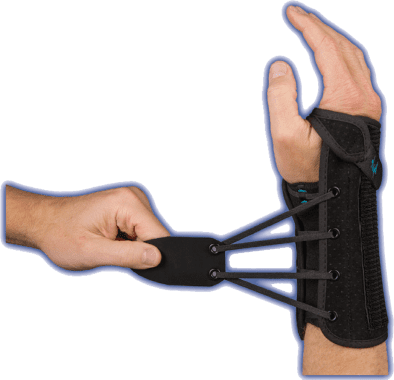 Wrist Lacer II - Wrist Support 8" Black Right